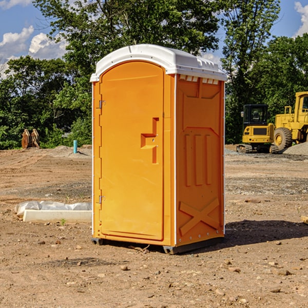 how often are the porta potties cleaned and serviced during a rental period in Ovando